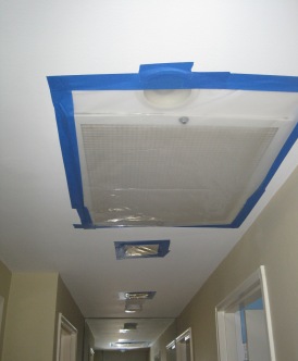 ac vents and hi hats with plastic, plastic over hi hats for attic mold remediation, attic mold removal