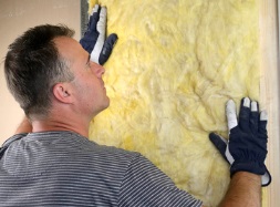 New insulation being installed