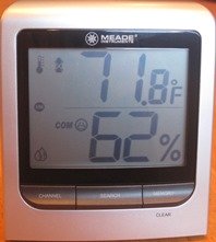 Hygrometer to monitor humidity levels
